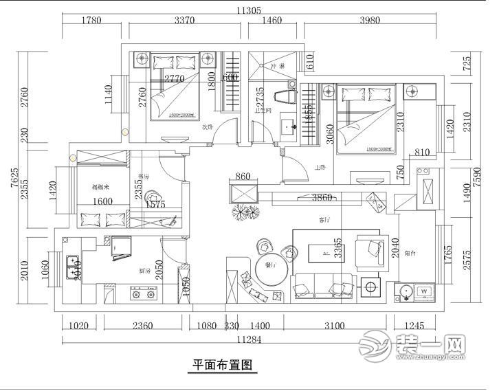 建面90平套内69平美式风格小3房装修实景图出炉