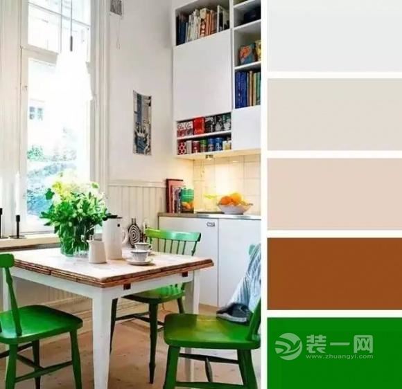 绿色系厨房装修设计图